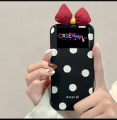 Polka Dot with Red Bow